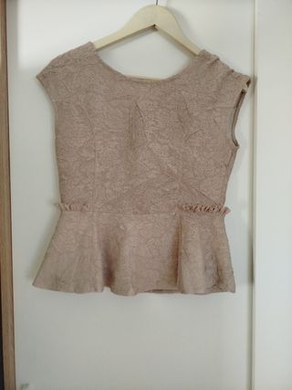 Top Zara Talla M Beige