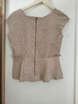 Top Zara Talla M Beige