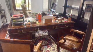 Scrivania Vintage in Ciliegio Originale con Poltroncine