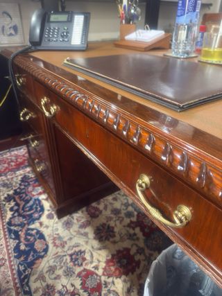 Scrivania Vintage in Ciliegio Originale con Poltroncine