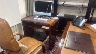 Scrivania Vintage in Ciliegio Originale con Poltroncine