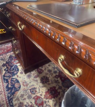 Scrivania Vintage in Ciliegio Originale con Poltroncine