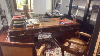 Scrivania Vintage in Ciliegio Originale con Poltroncine