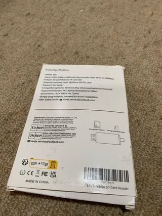Lector de Tarjetas Vanja TF/SD a USB A/Micro USB