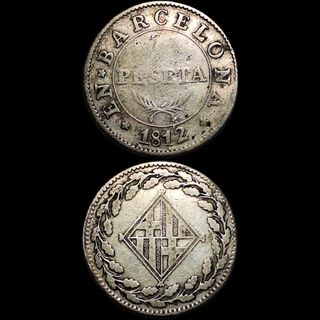 1 Peseta Barcelona 1812 Napoleónica