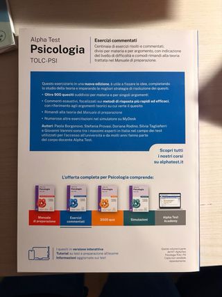 Alpha test psicologia ultima edizione