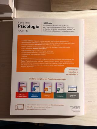 Alpha test psicologia ultima edizione