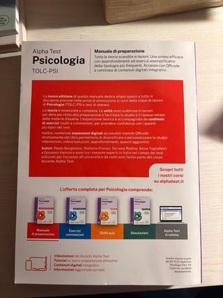 Alpha test psicologia ultima edizione