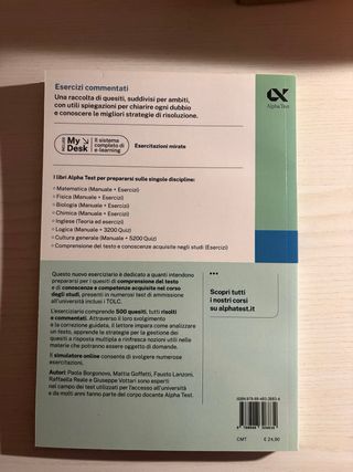 Alpha test psicologia ultima edizione