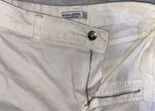 Pantalones cortos de vestir mujer beige y verde