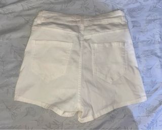 Pantalones cortos de vestir mujer beige y verde