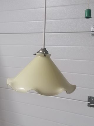 Lámpara de techo vintage beige y blanco