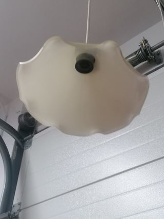 Lámpara de techo vintage beige y blanco