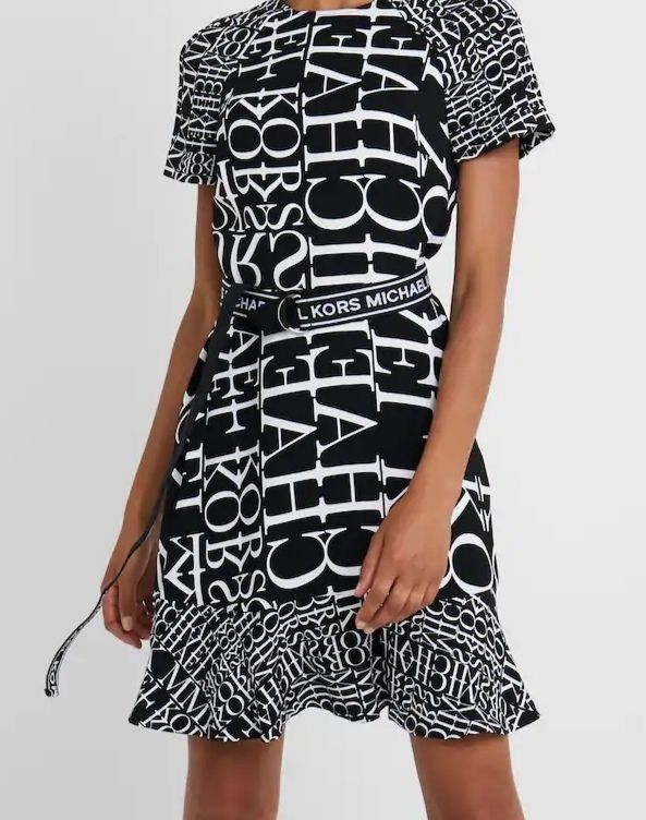 Vestido Michael Kors Negro con Logo