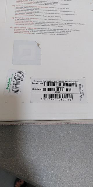 Bugaboo Bee Capota Ventilada Gris Ártico