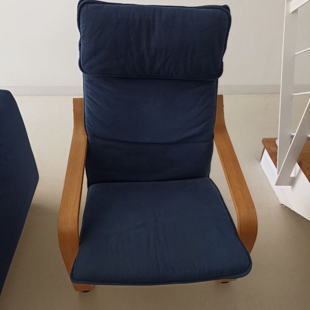 ❤️ 2 Sillones Ikea + 1 Reposapiés + Fundas Rojas