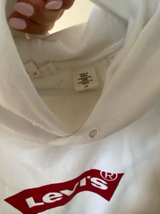 Levi’s sudadera blanca logo icónico  con Capucha