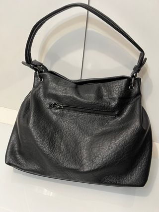 Borsa a tracolla nera e marrone