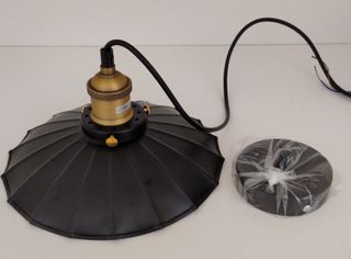 Lampadario Piccolo da Soffitto a Sospensione Nero