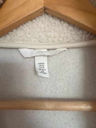 Chaqueta H&M Blanca Peluche
