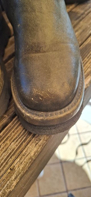 Stivali in pelle verde oliva