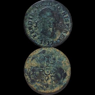 8 Maravedís Fernando VII 1817 Jubia