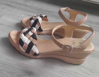 Sandalias Callaghan Beige Multicolor