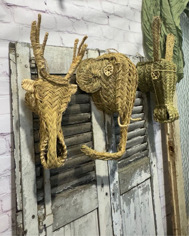 3 testine da parete decorative