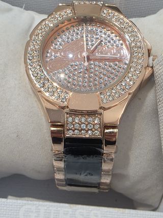 Reloj Guess Brillantes Dorado y Negro