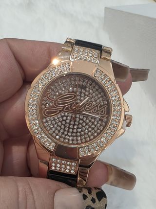 Reloj Guess Brillantes Dorado y Negro