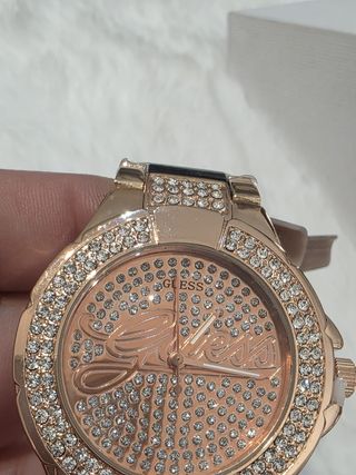 Reloj Guess Brillantes Dorado y Negro