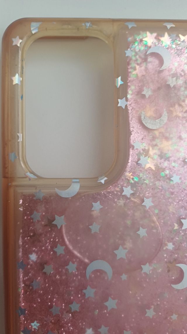 Funda móvil transparente con estrellas y lunas