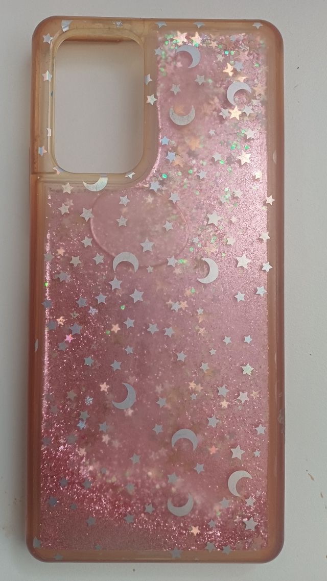Funda móvil transparente con estrellas y lunas