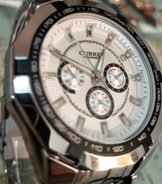 Reloj CURREN Hombre Plata y Blanco