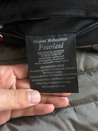 Parka Wellensteyn Negra con Cuello de Pelo