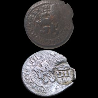 Resellos de Felipe IV 4 Maravedís Coronados
