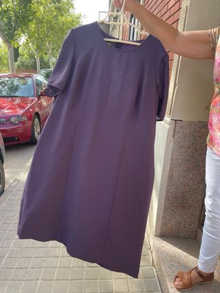 Conjunto morado fiesta señora talla 56-58