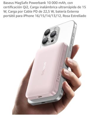 NUEVO Baseus Powerbank MagSafe 10000 mAh Rosa
