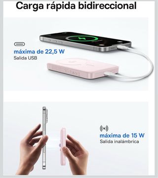 NUEVO Baseus Powerbank MagSafe 10000 mAh Rosa