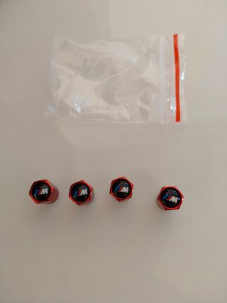 4 Tapones Válvula BMW diseño M Rojo