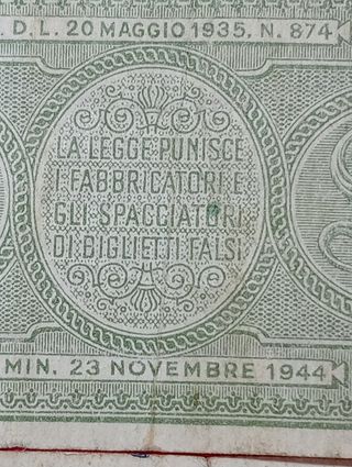 Banconote Regno d'Italia Lira