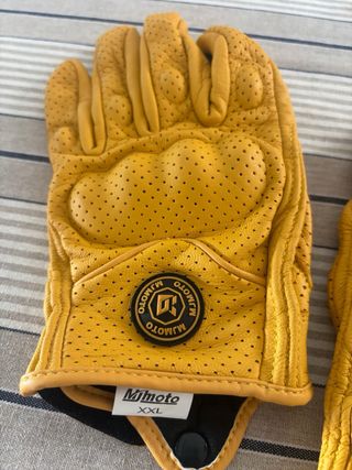 Guantes de Moto Clásicos Amarillos