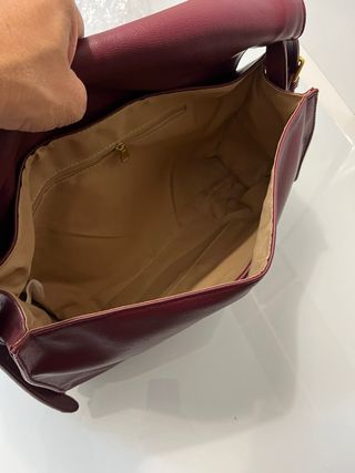 Borsa tracolla blu con fibbia oro