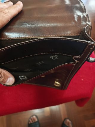 Borsello uomo in cuoio marrone