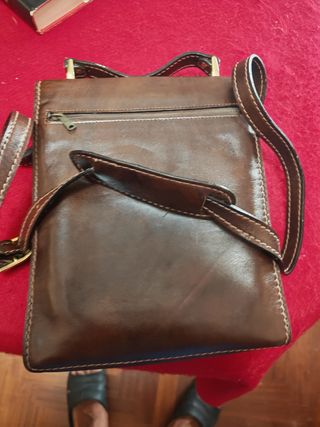 Borsello uomo in cuoio marrone