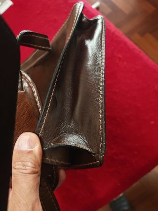 Borsello uomo in cuoio marrone