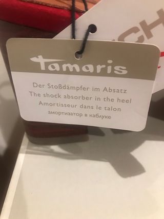 Sandalias TAMARIS Piel Roja Talla 40