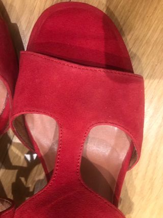 Sandalias TAMARIS Piel Roja Talla 40