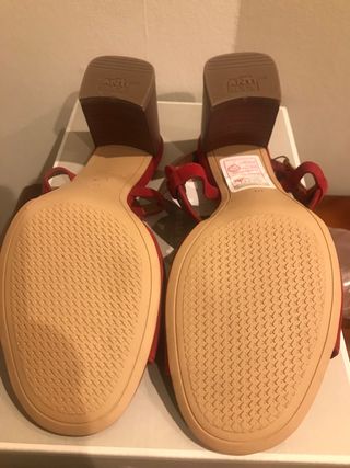 Sandalias TAMARIS Piel Roja Talla 40