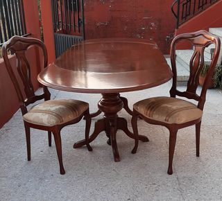 Mesa comedor ovalada extensible